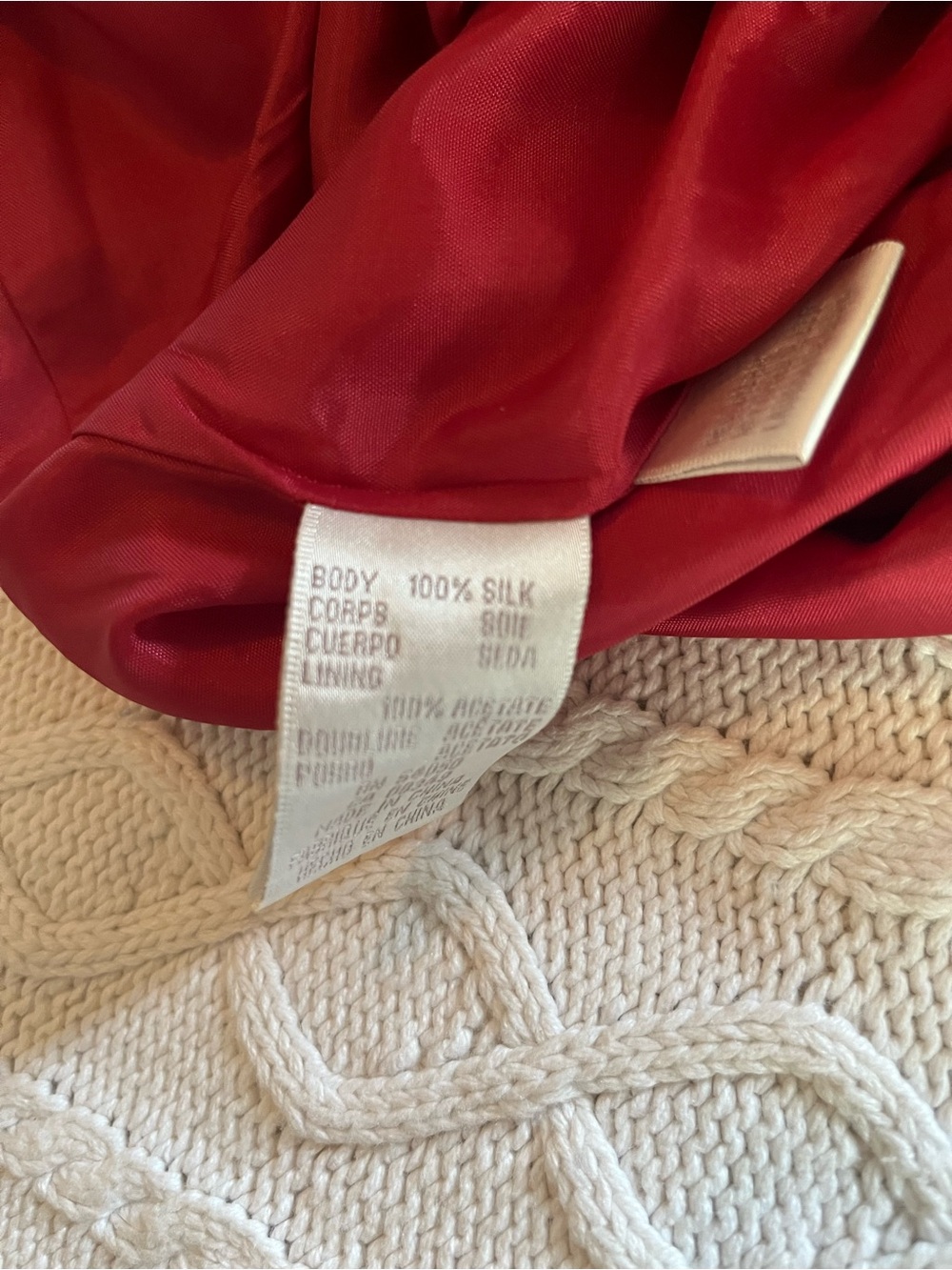 Jones New York Red Double-Breasted Silk Blazer Women’s Size 4P - Picture 11 of 16